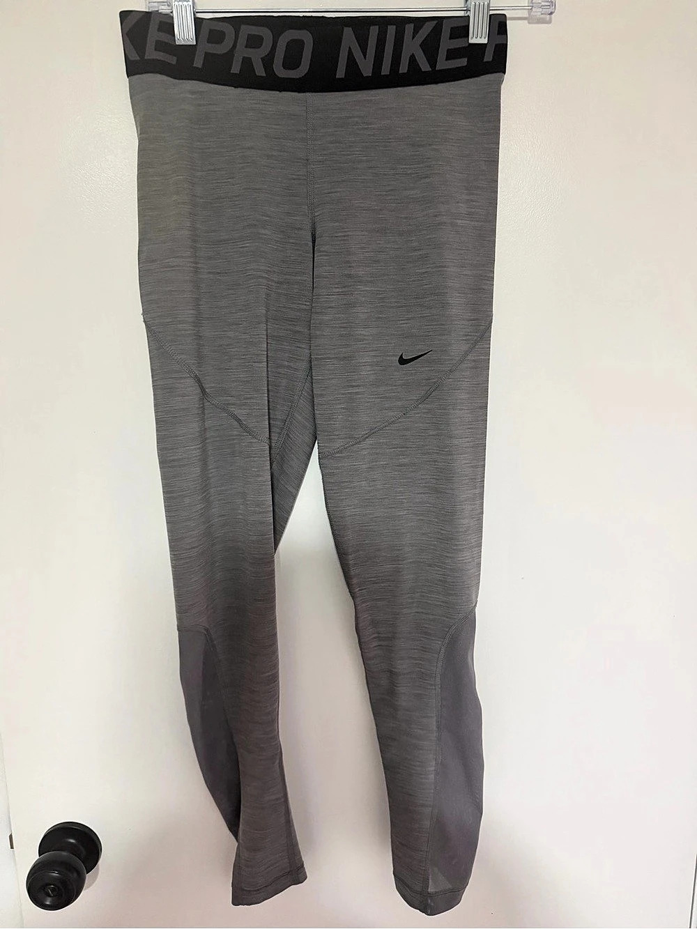 Nike Pro Women's Training Leggings Gray & Black Medium